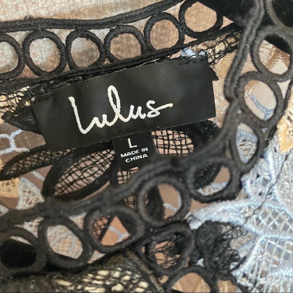 NWT Lulus Floral Crochet Lace Mini Dress - Picture 6 of 7